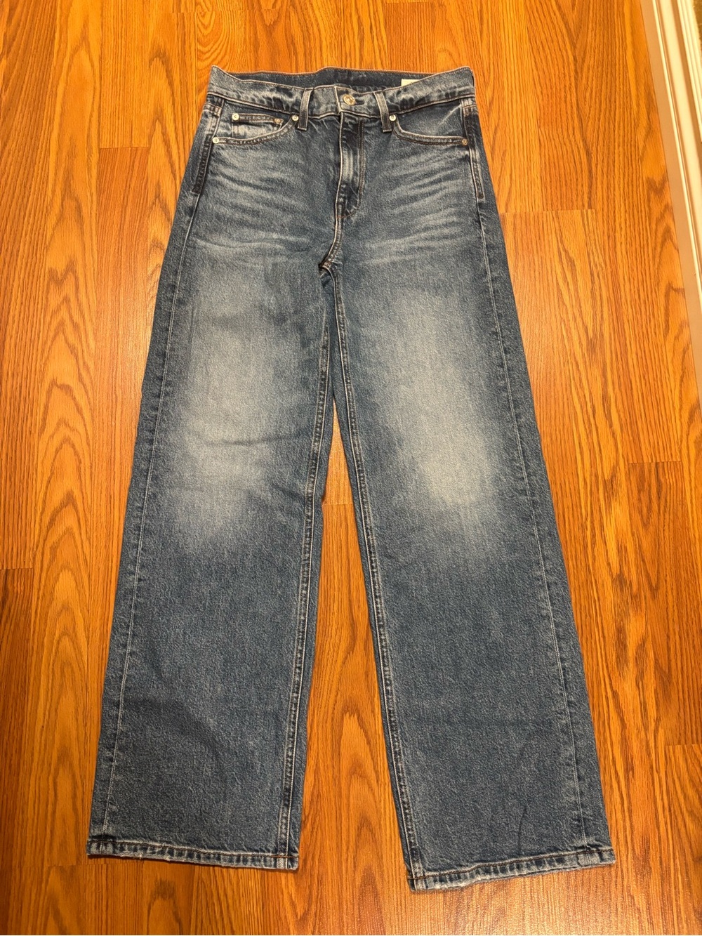 AYR Relaxed Straight-Leg Jeans - Medium Blue